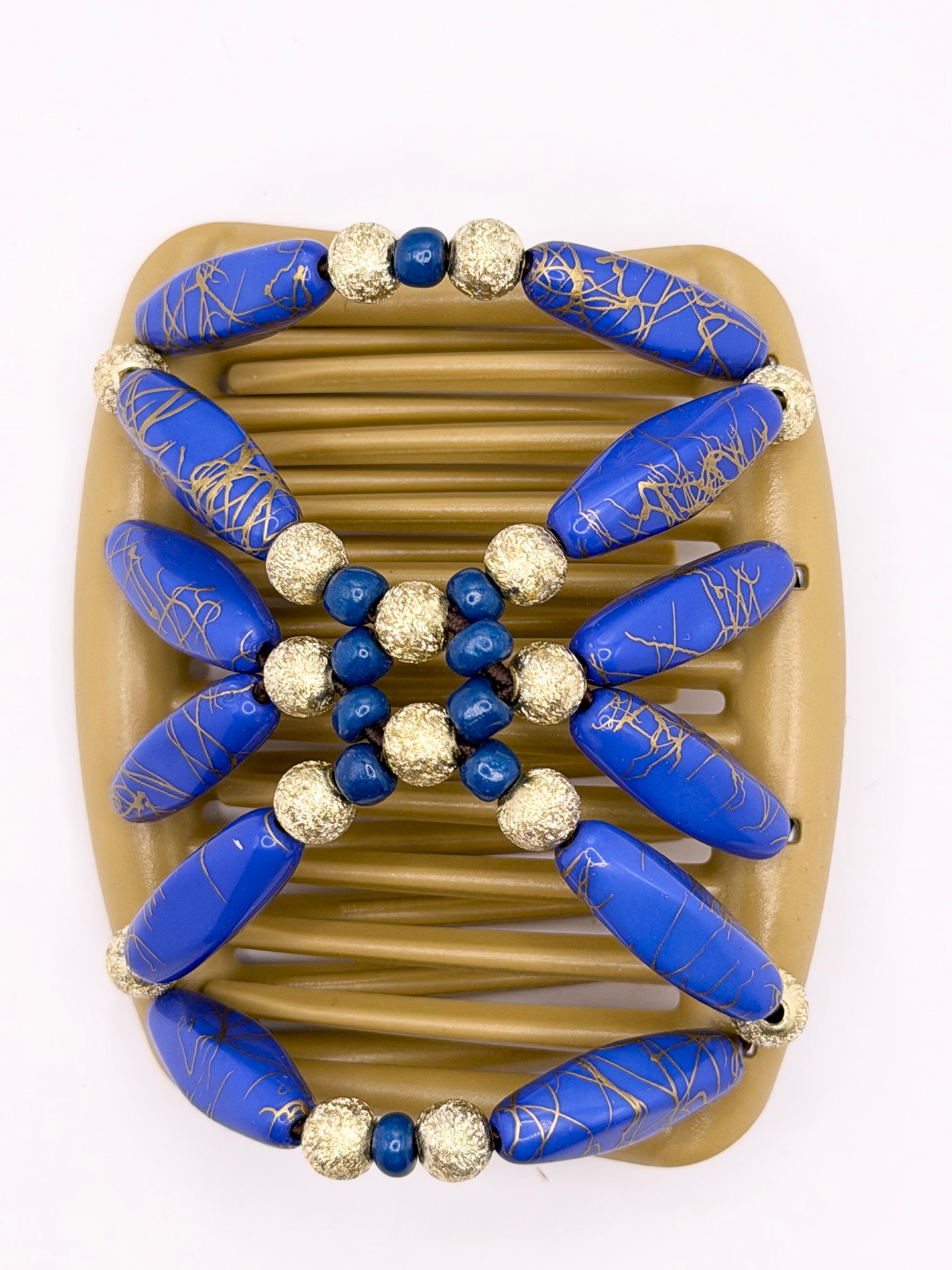 Salvadore Blue Gold. Tan Comb