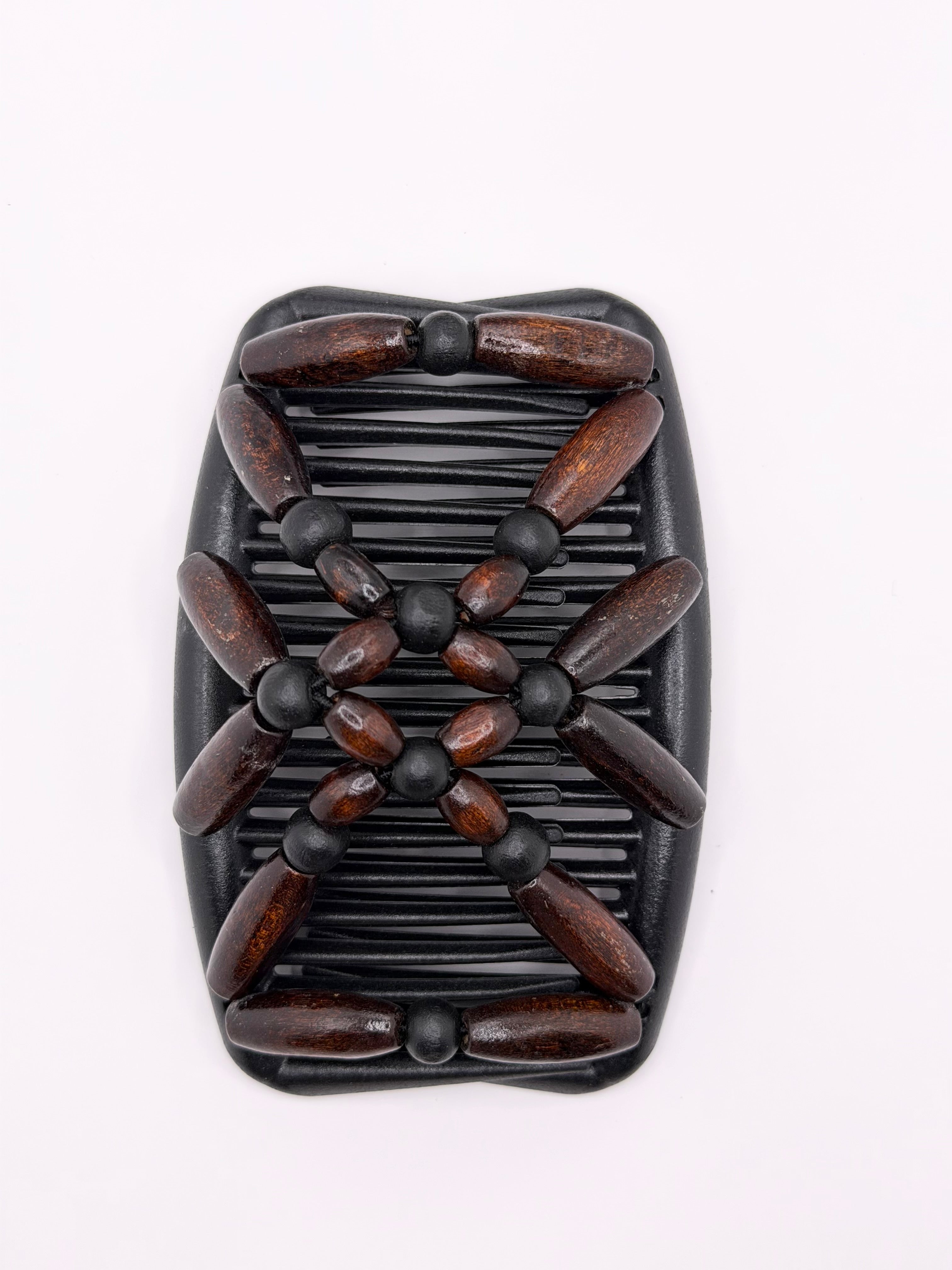 Wood Brown/Black Hair Comb