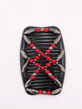 Majestic Charcoal Red & Black Hair Comb