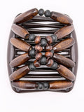 Wood Brown & Black HairComb Small