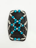 Majestic Silver & Turquoise Hair Comb