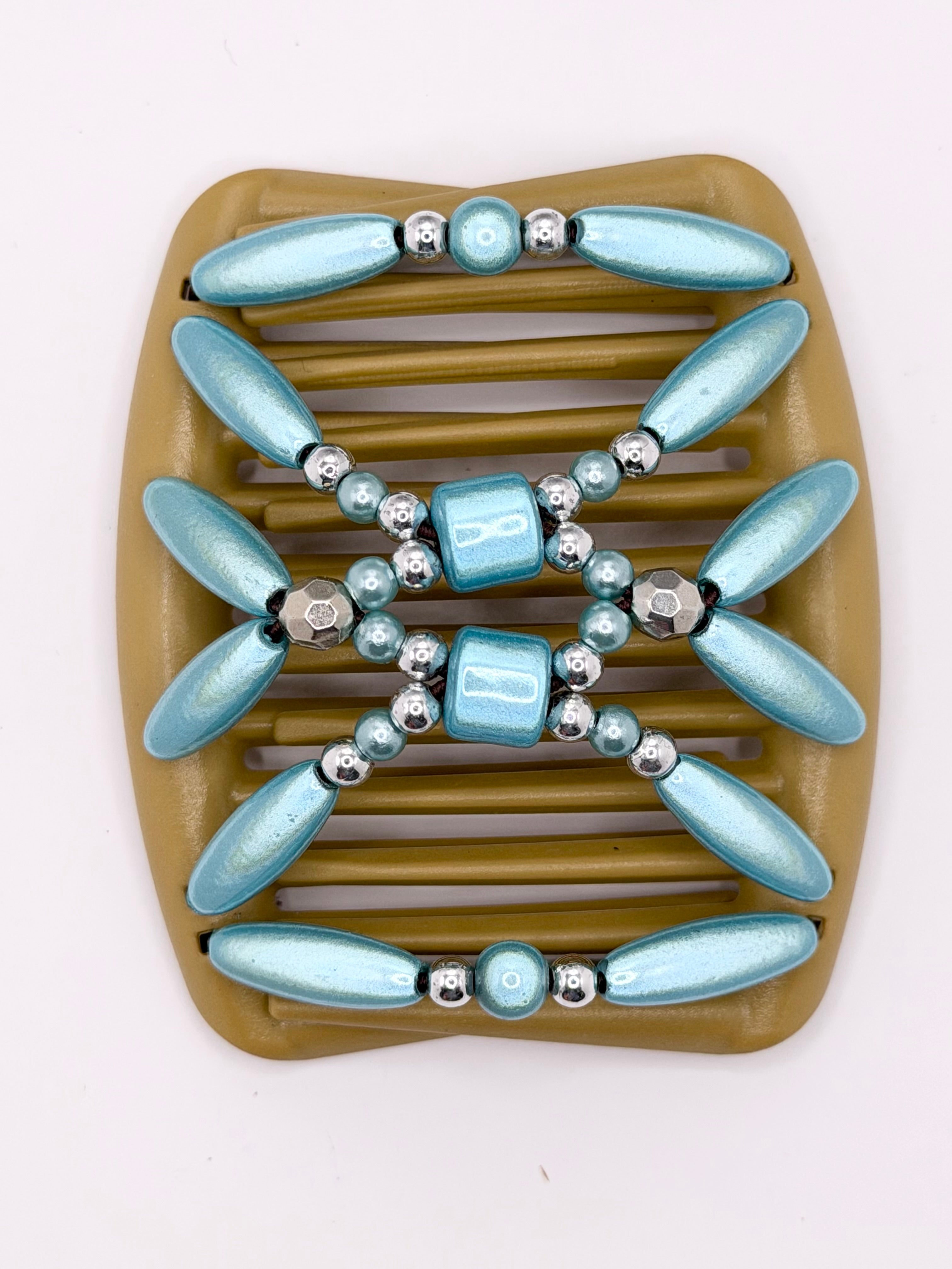 Miracle Turquoise Silver Tan Comb