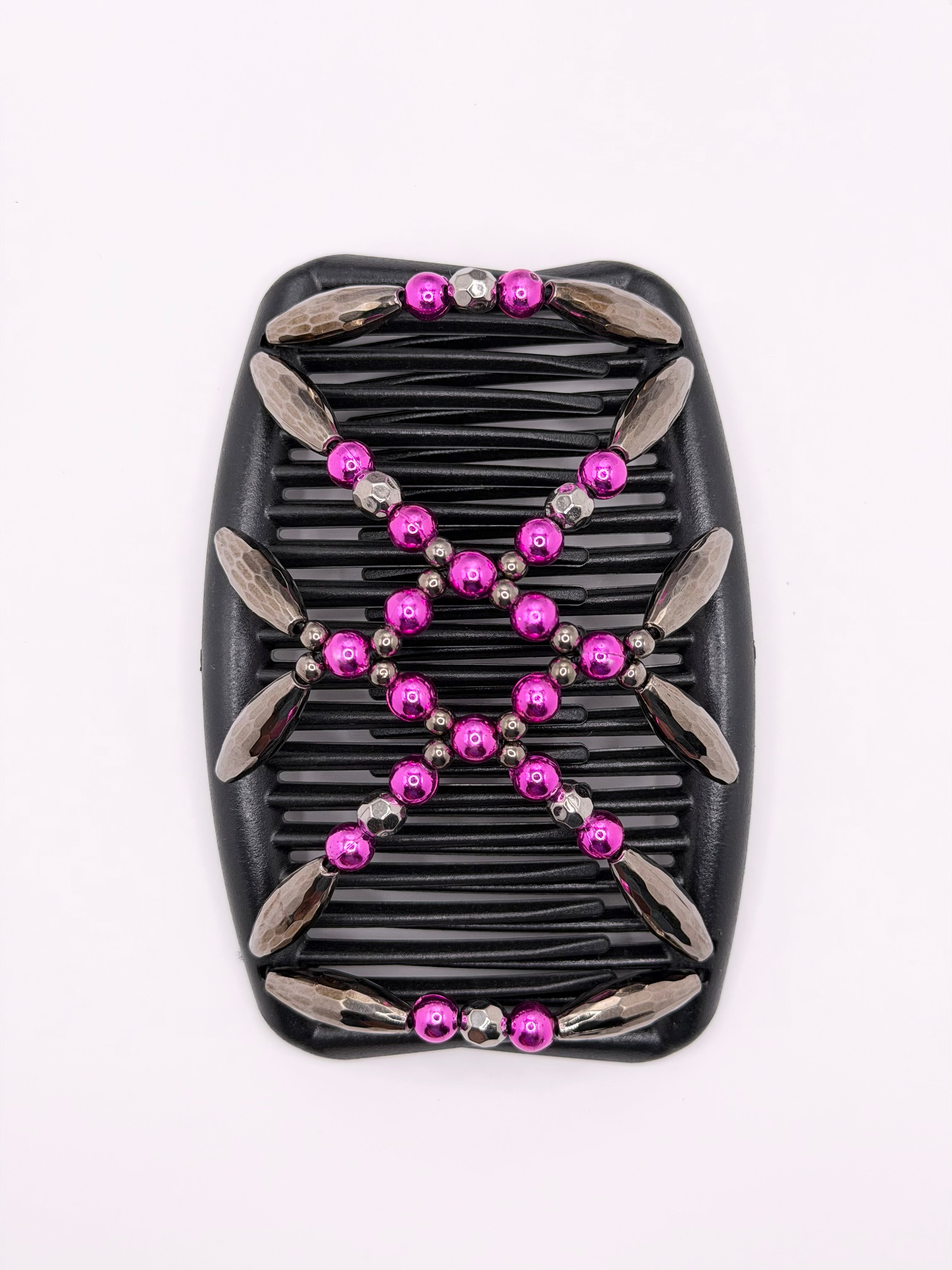 Majestic Charcoal Pink & Black Hair Comb