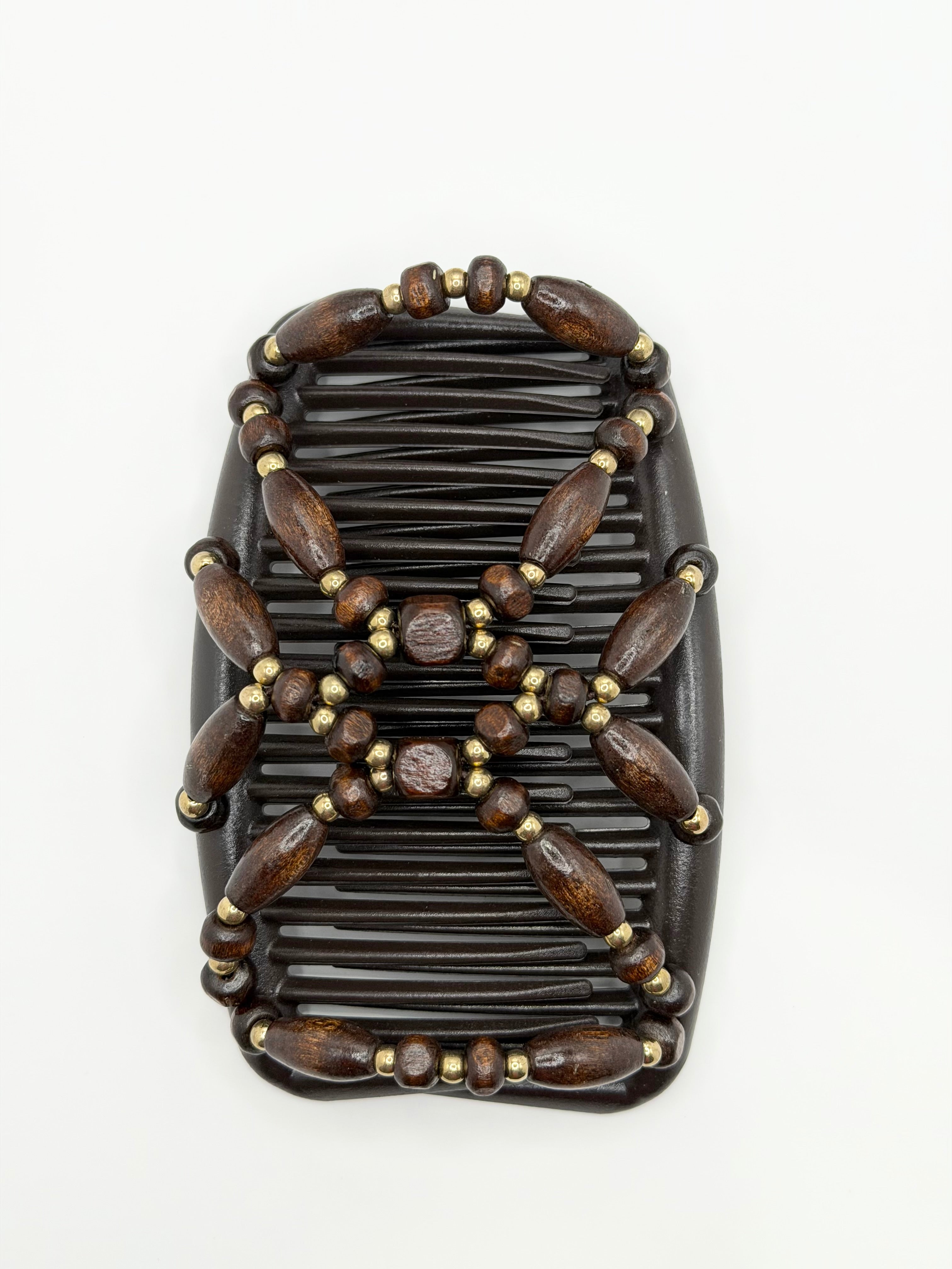 Wood Brown and Gold Brown Comb