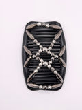Majestic Charcoal Silver & Black Hair Comb