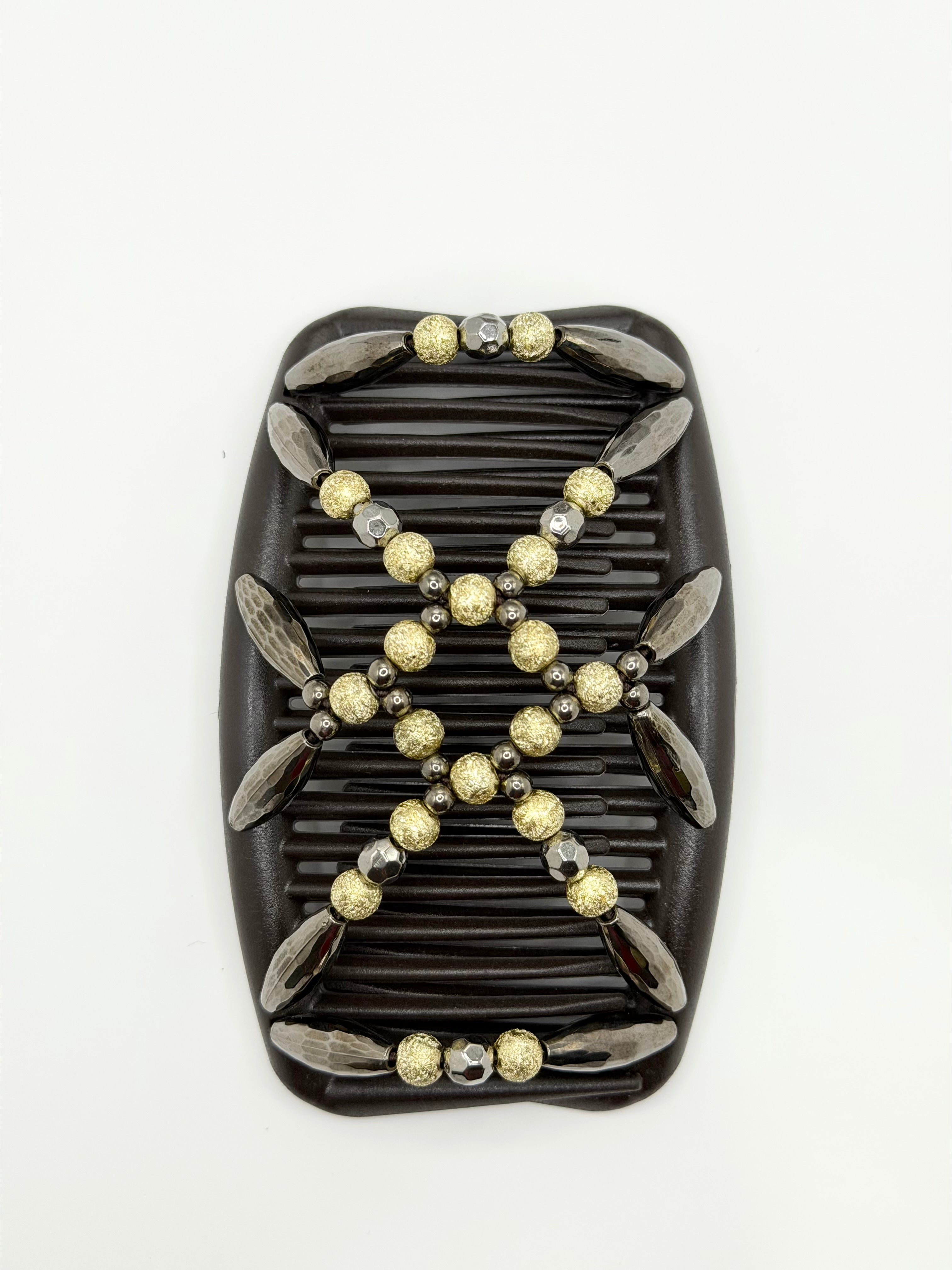 Majestic Charcoal and Gold Brown Comb