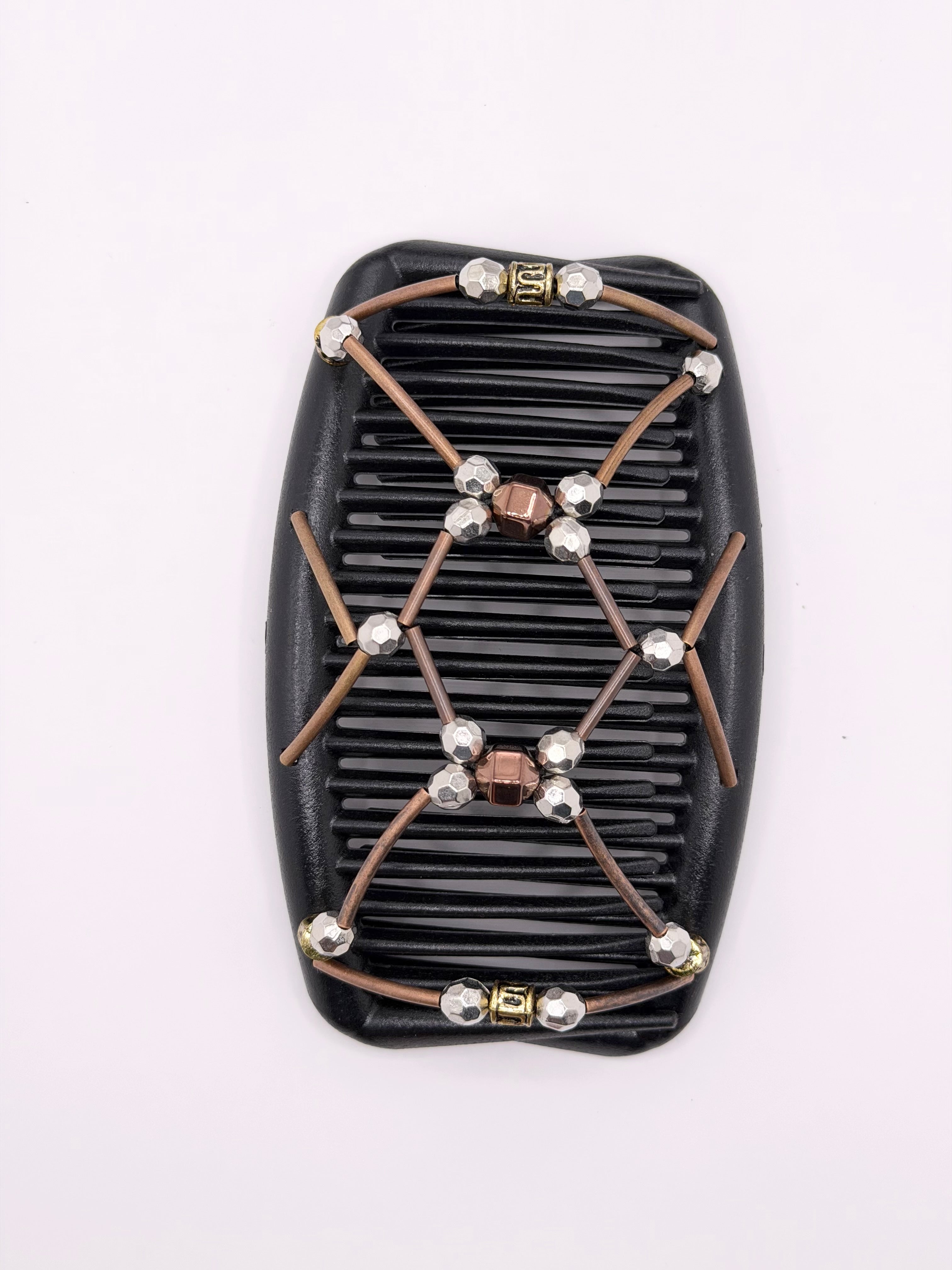 Tuby Bronze Silver & Black Hair Comb