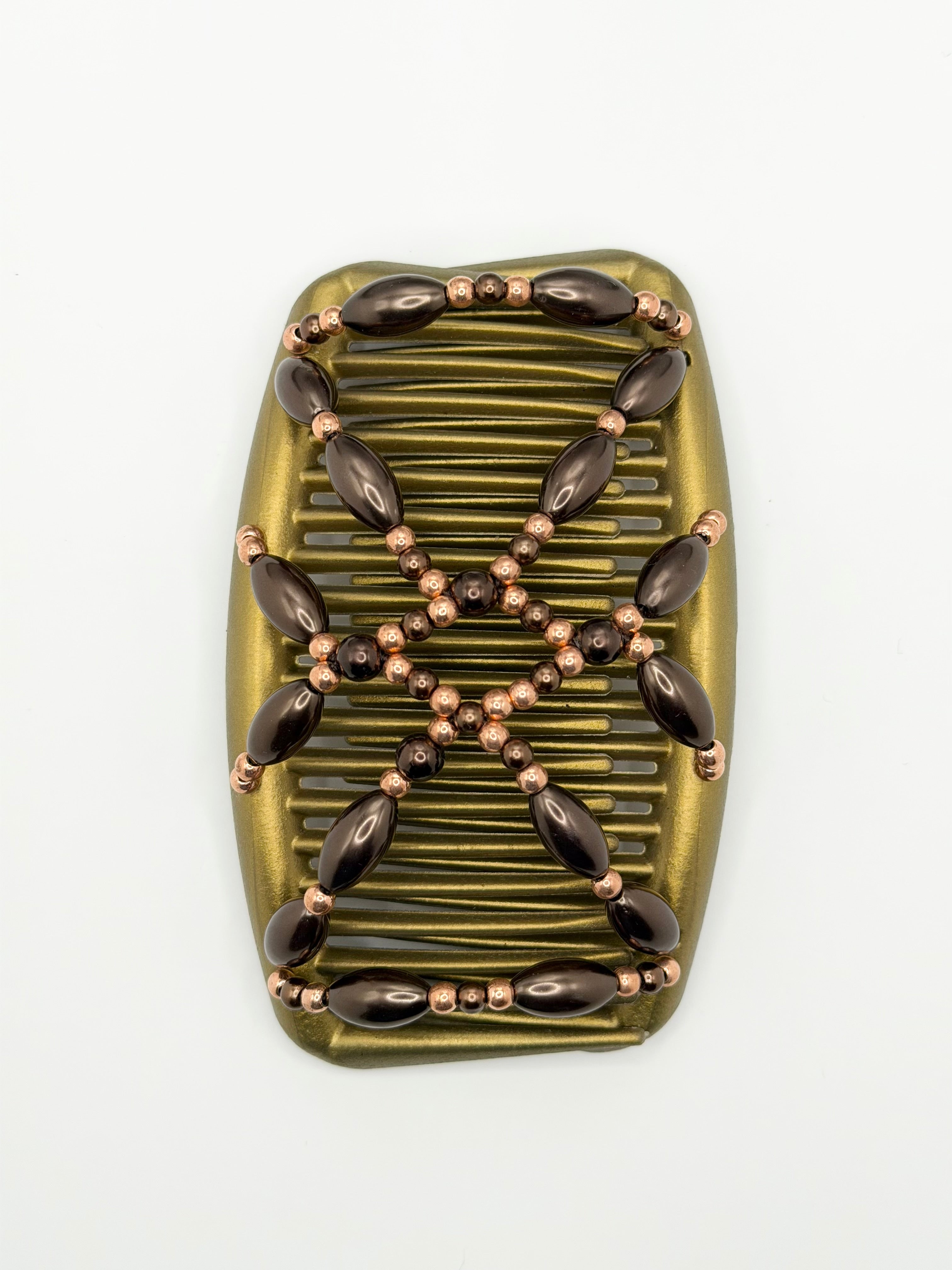 Pearl Brown Rose Gold Comb