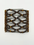 Natural Wood Stainless Steel Hair Comb