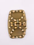 Wood Vintage Gold Hair Comb