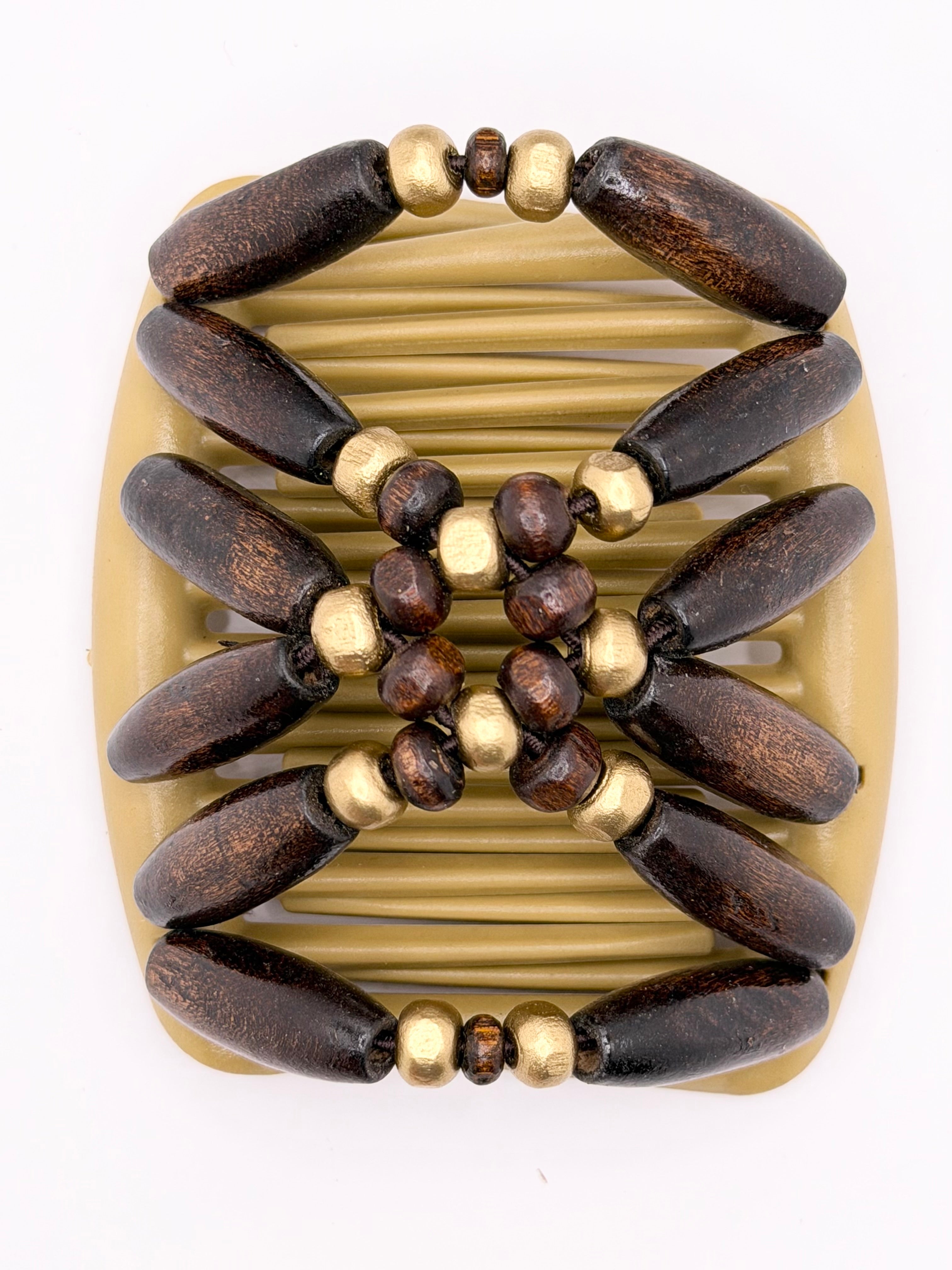 Wood Brown Gold Tan Comb