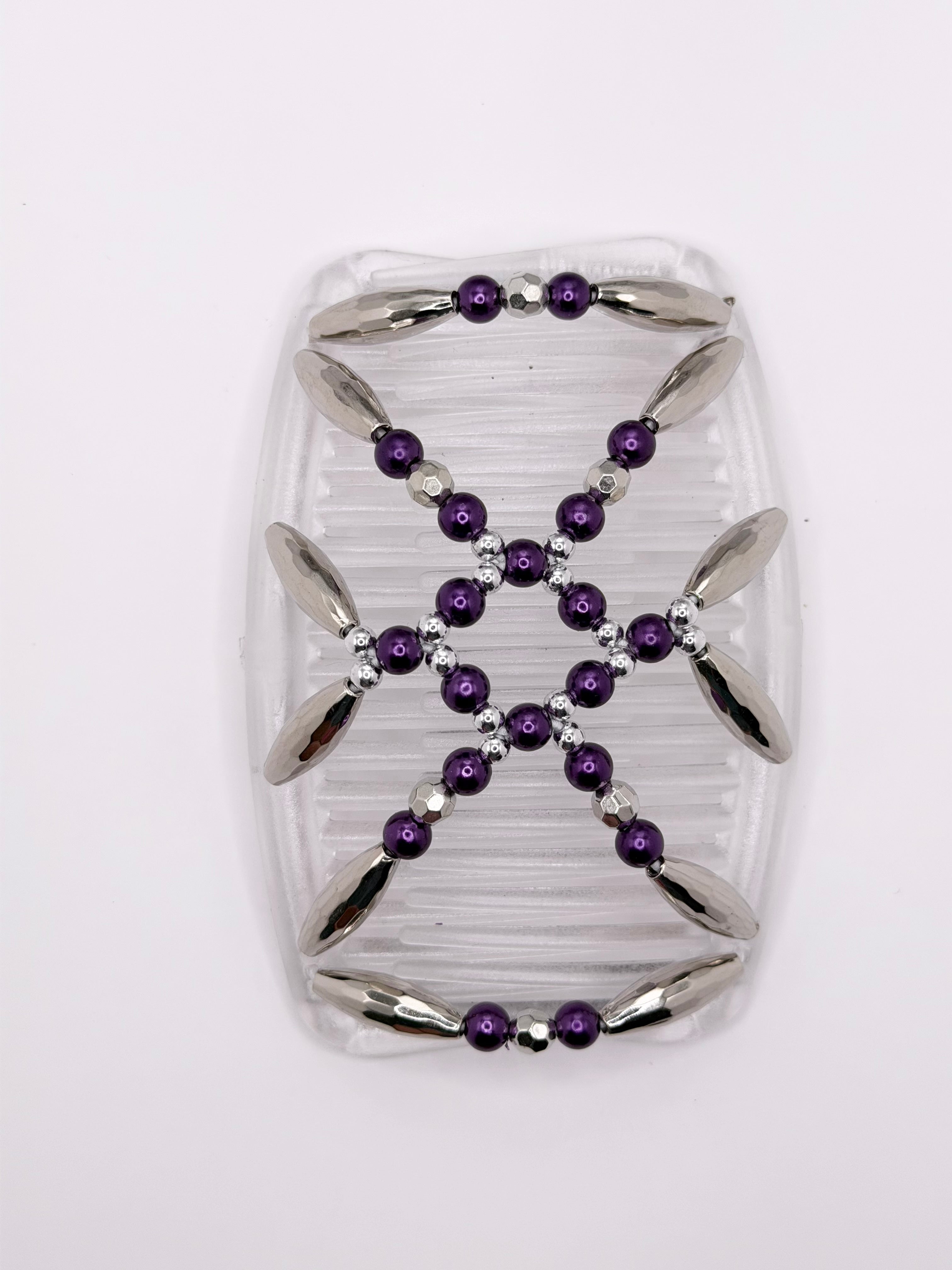 Majestic Silver Purple Clear Comb