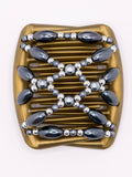 Pearl Blue & Silver Hair Comb