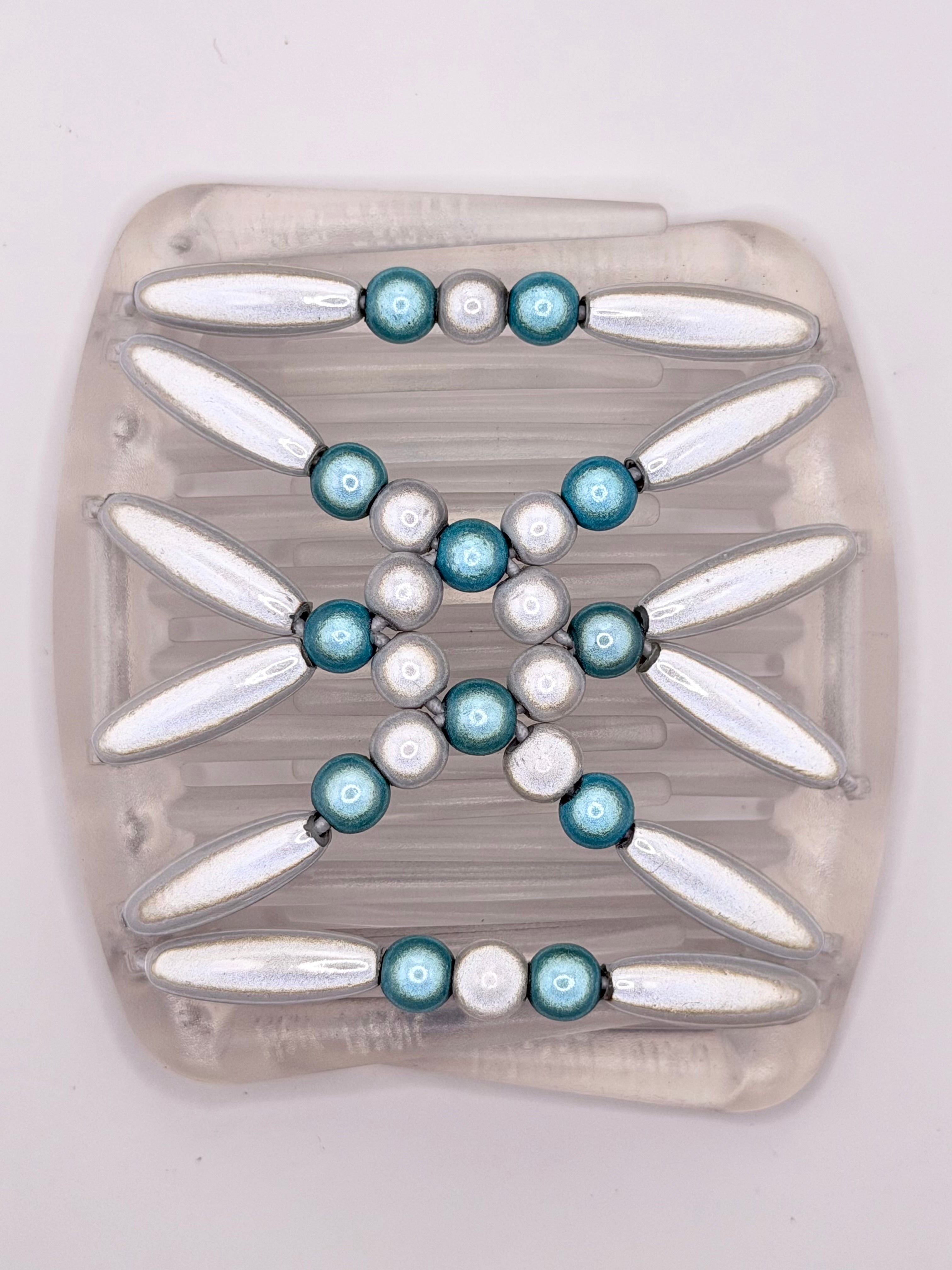 Miracle White Turquoise Clear Comb