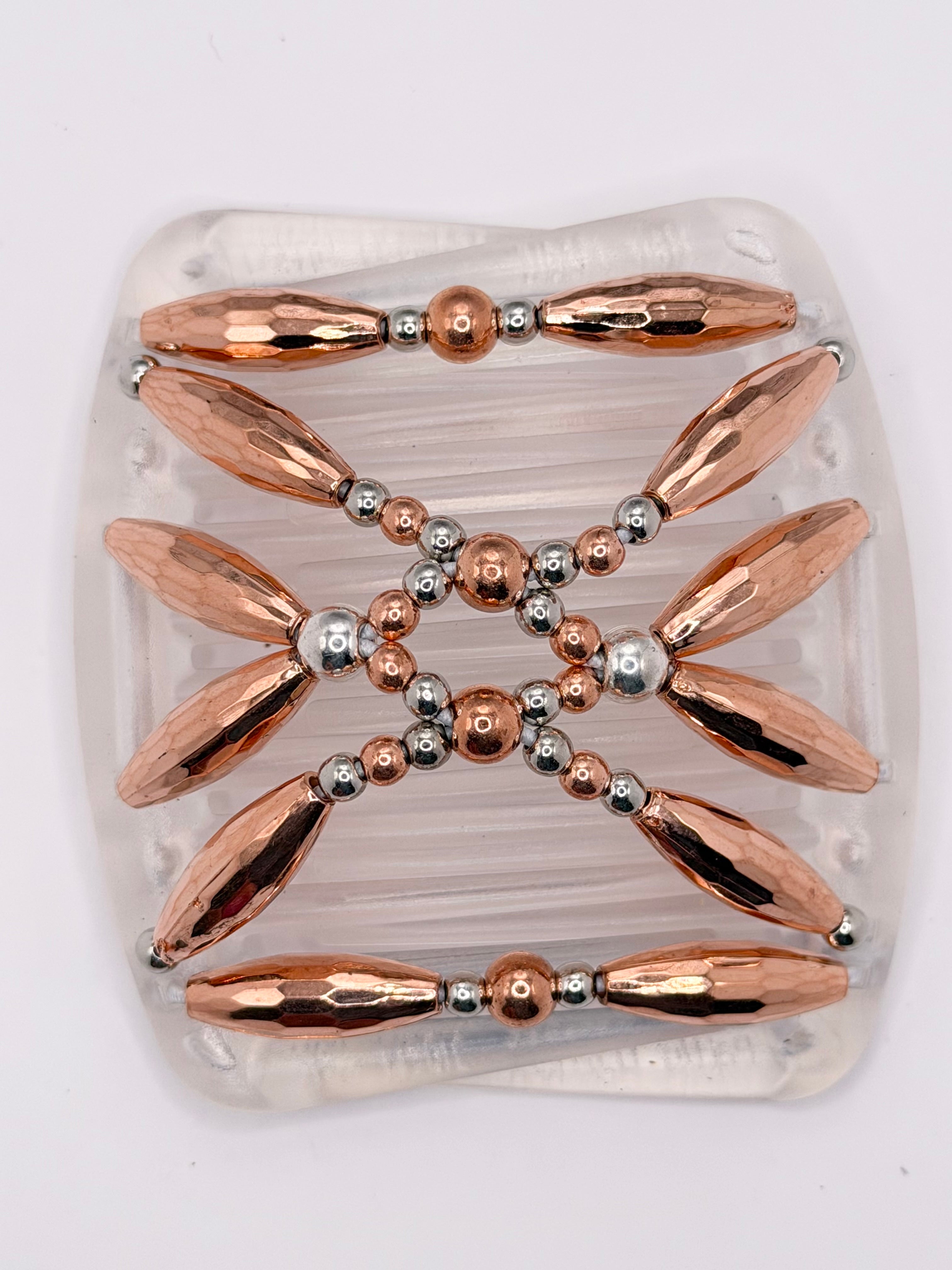 Majestic Rose Gold Clear Comb