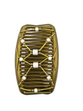 Tuby Gold & White Drum Hair Comb