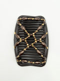 Pearl Brown & Gold Hair Comb