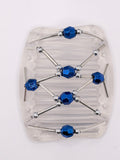 Tuby Silver & Royal Blue Hair Comb