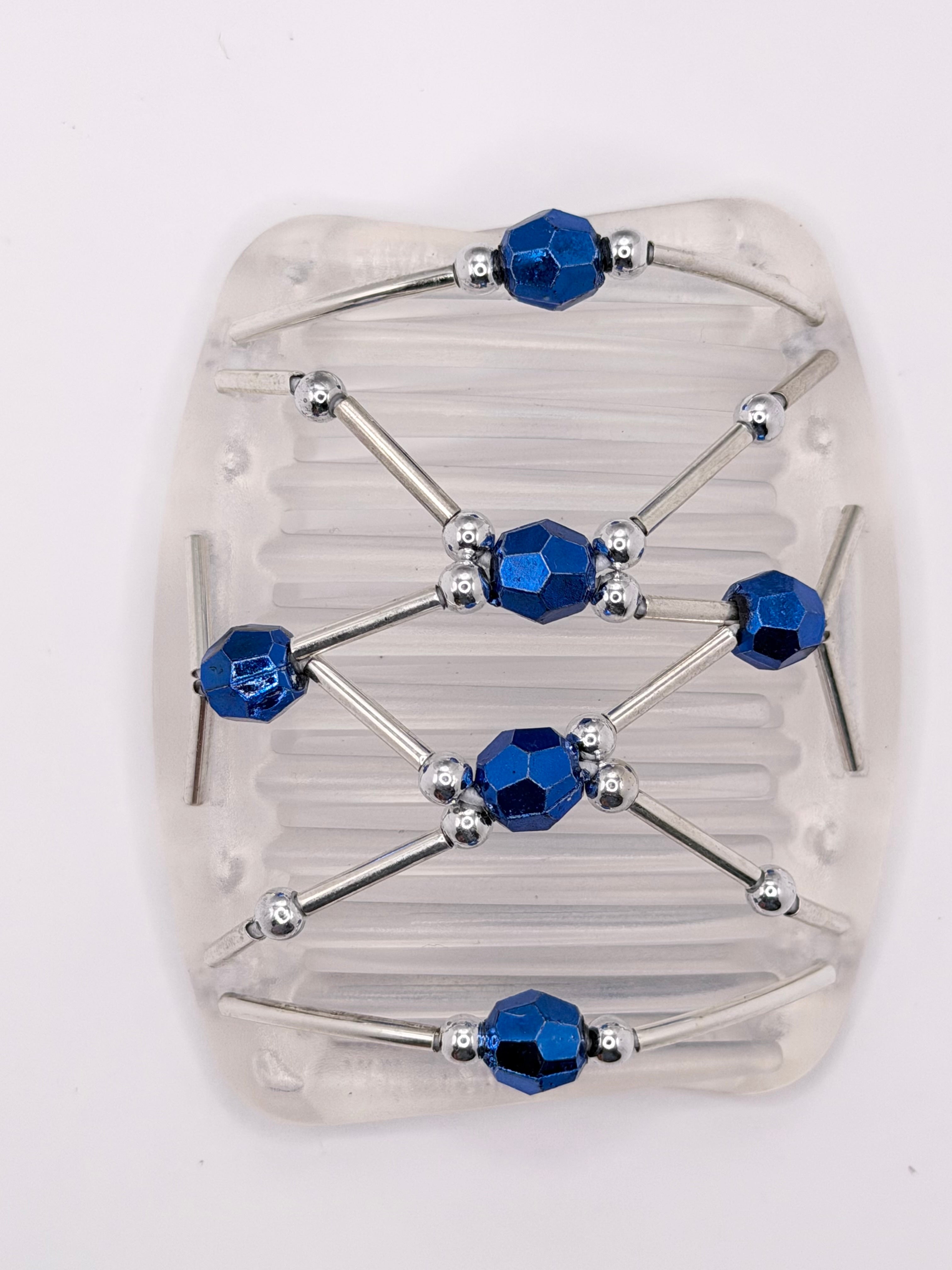 Tuby Silver Royal Facet Clear Comb