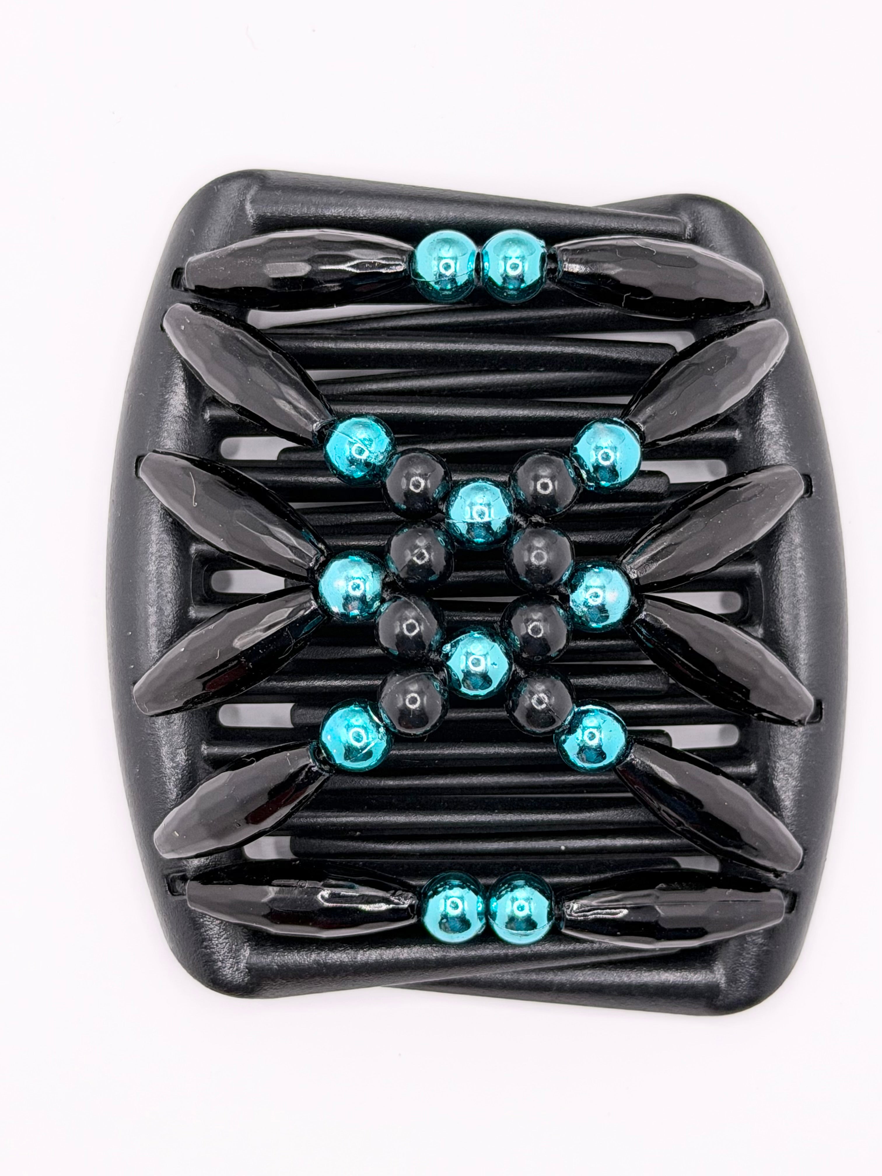 Pearl Black Turquoise Black Comb