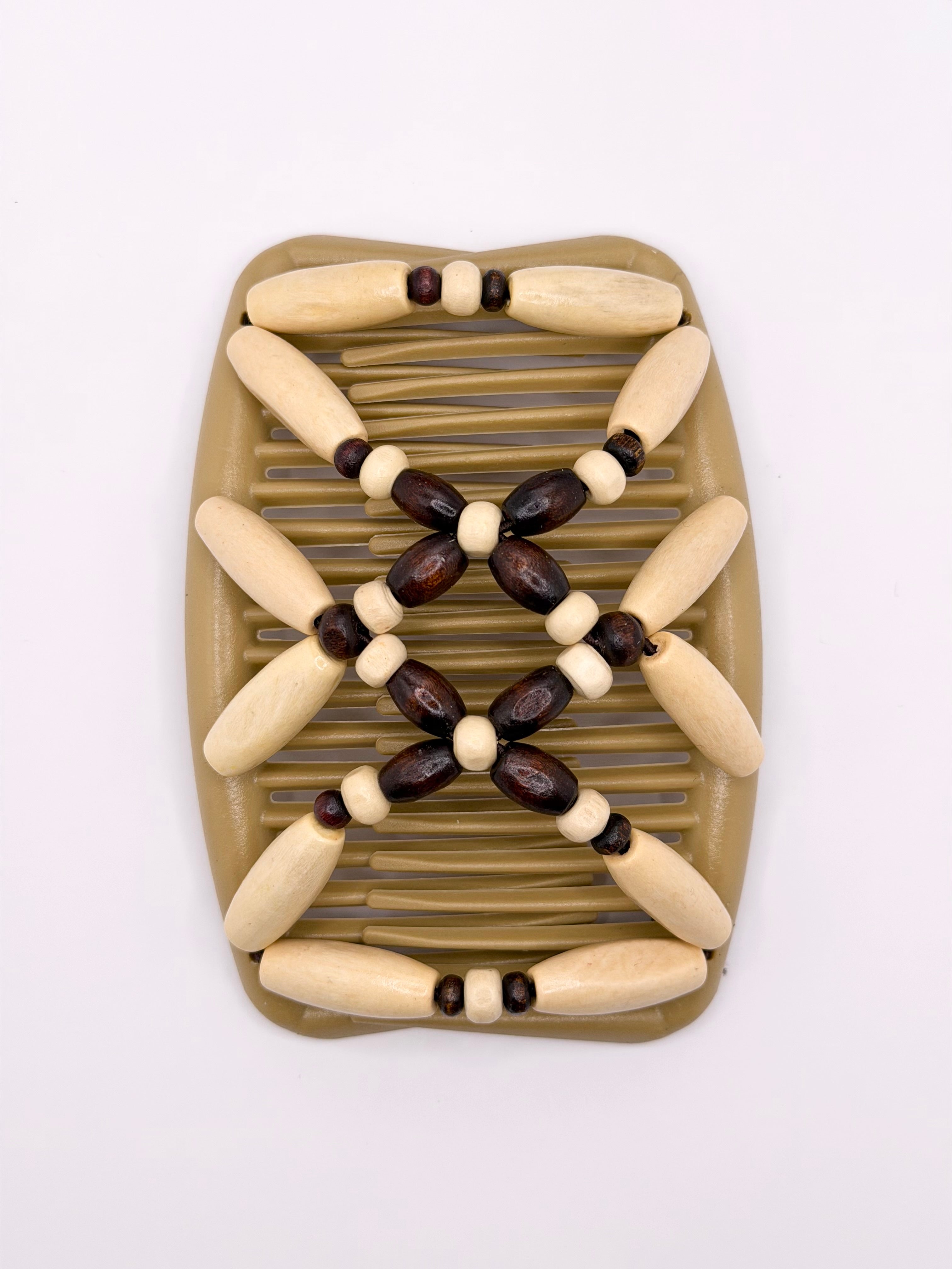 Wood Cream Brown Tan Comb