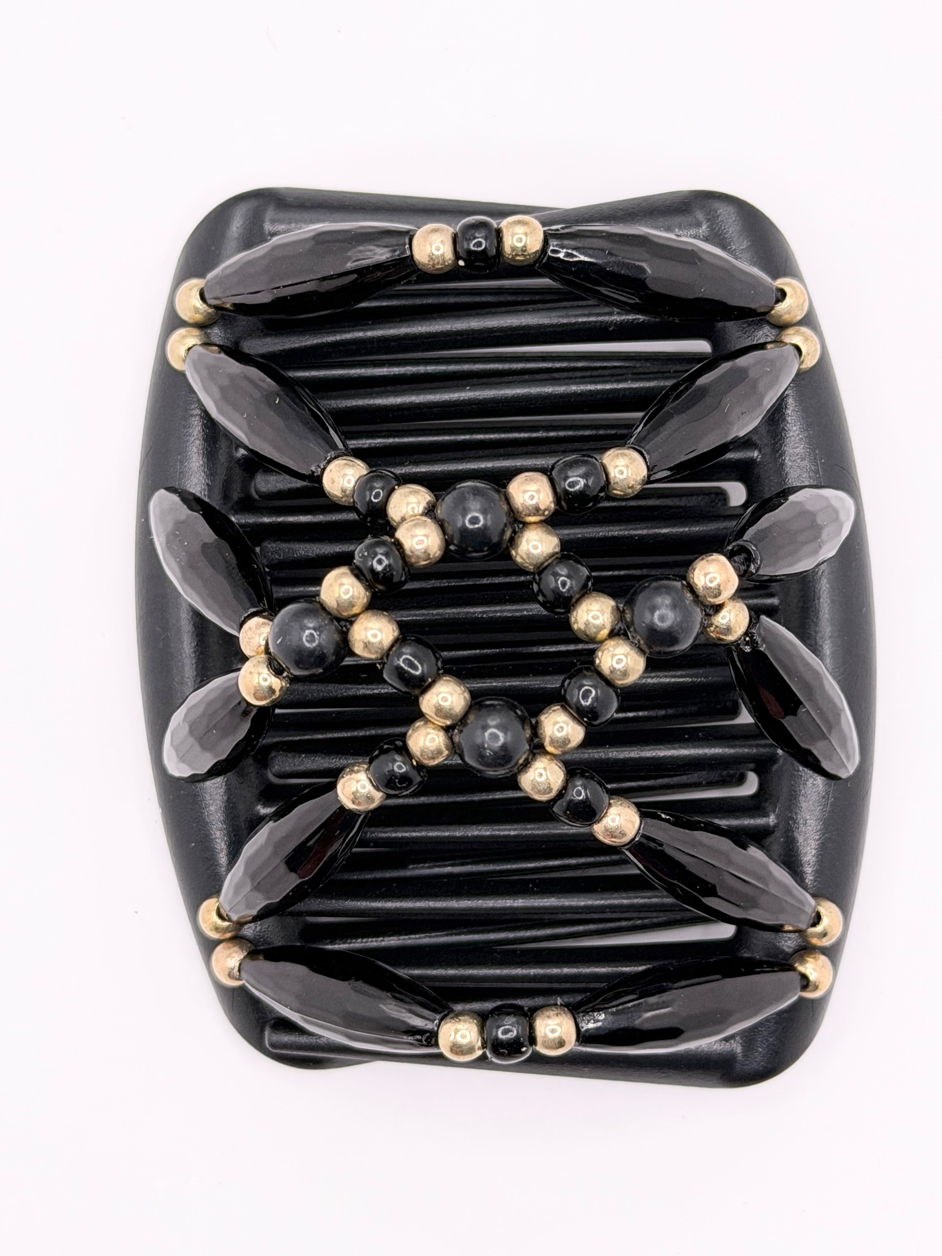 Pearl Black Gold Black Comb