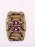 Majestic Charcoal & Purple Hair Comb