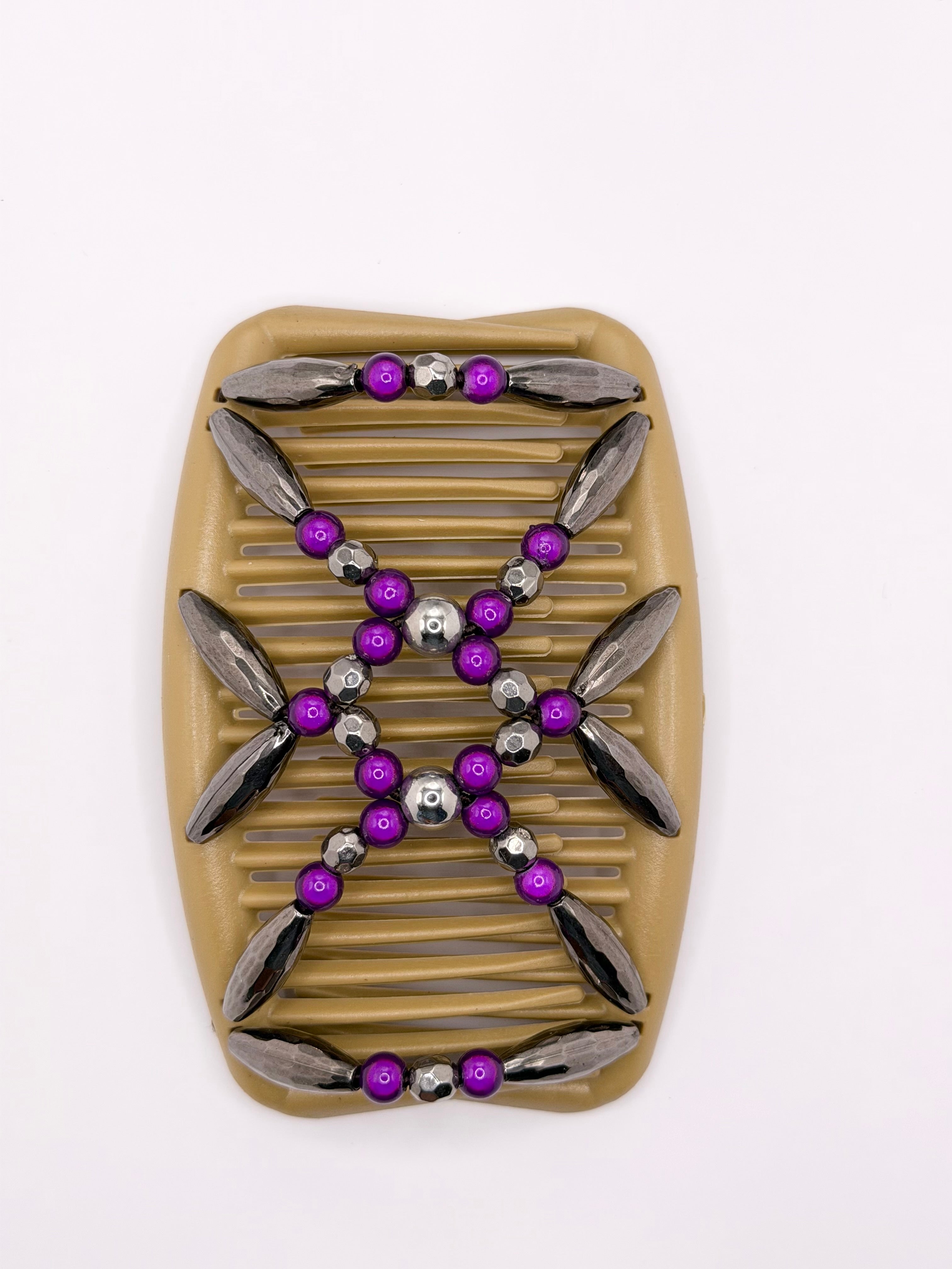 Majestic Charcoal Purple Tan Comb