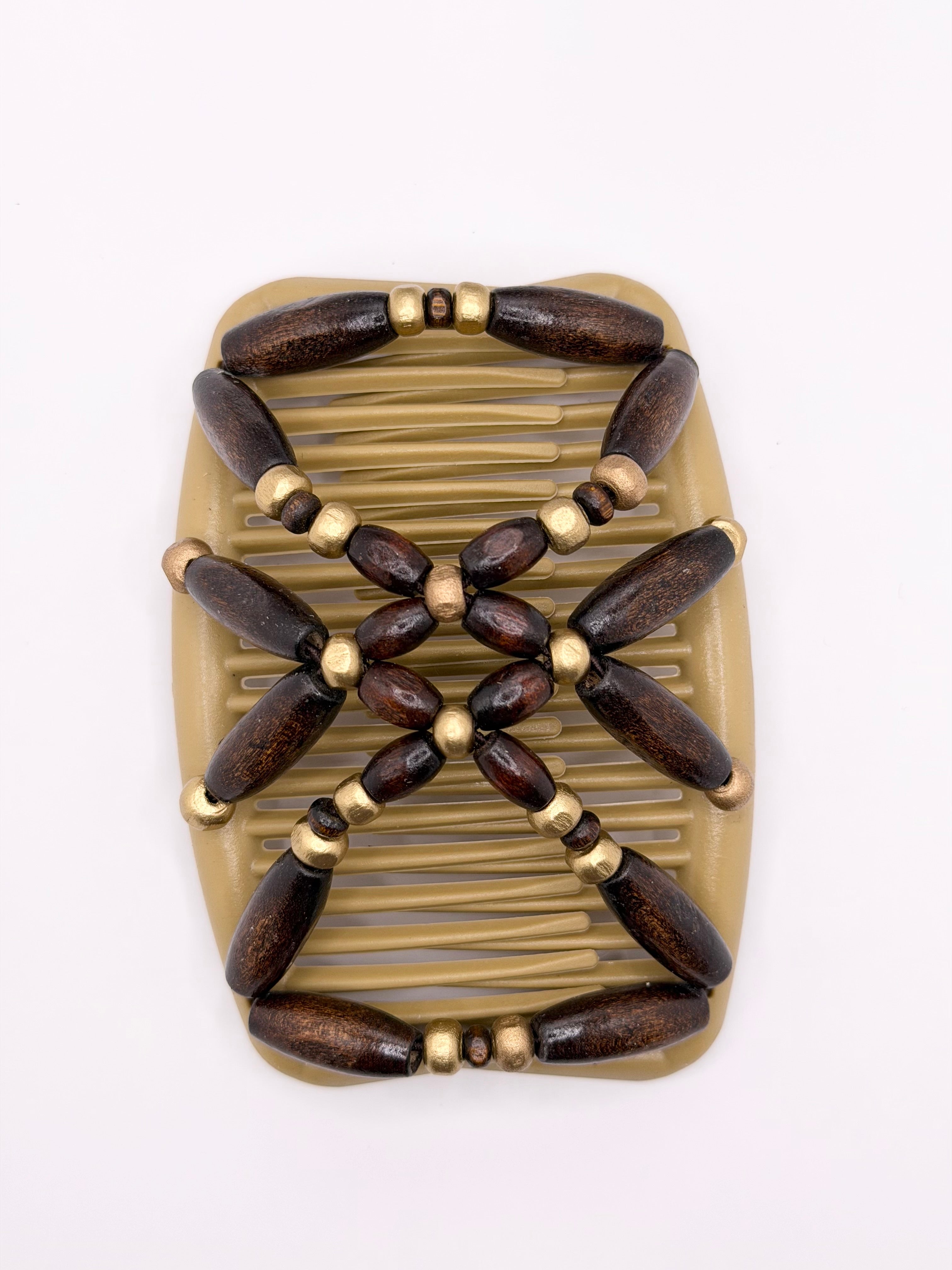 Wood Brown Gold Tan Comb