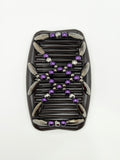 Majestic Charcoal & Purple Hair Comb
