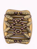 Tuby Antique Gold & Brown Hair Comb