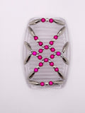 Majestic Silver & Hot Pink Hair Comb