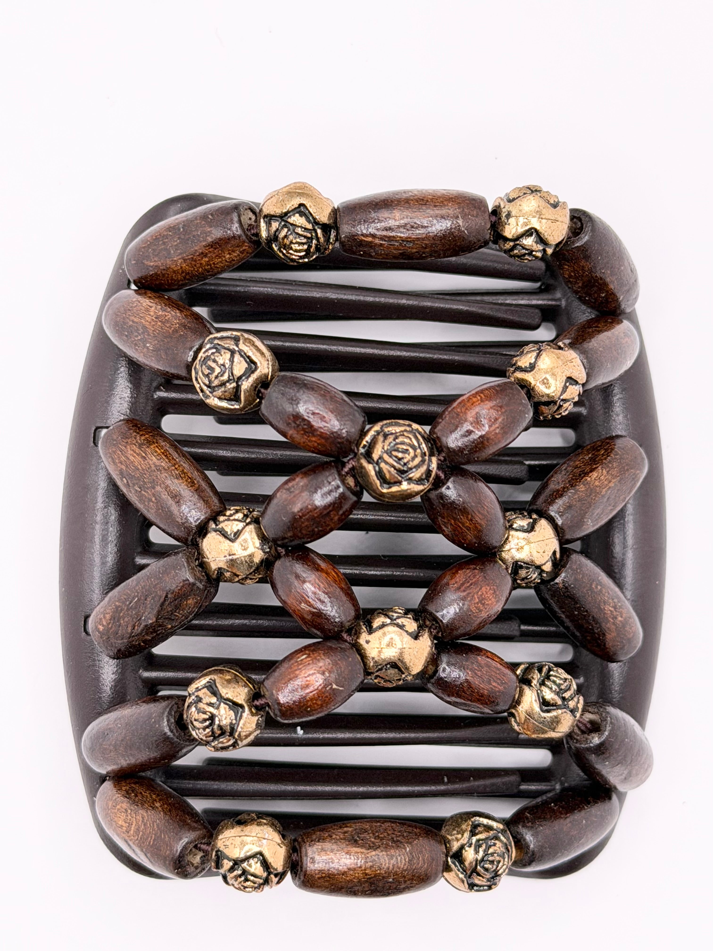 Wood Brown Gold Rose Brown Comb