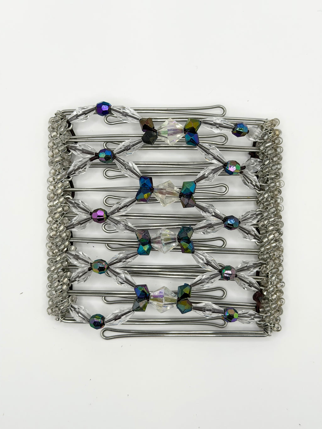 Clear Color Stainless Steel Hair Comb