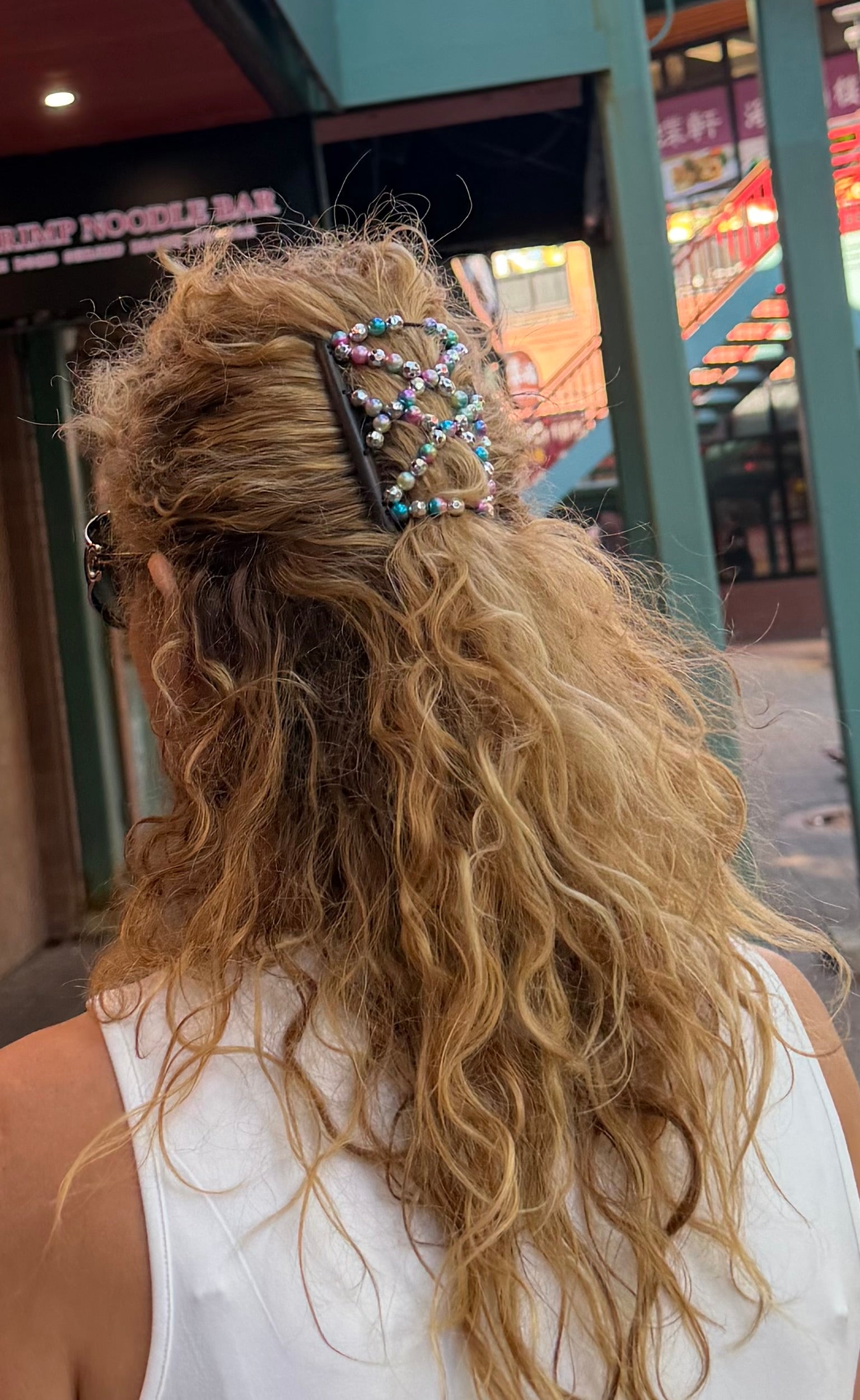 Pearl Multi Silver Hair Comb