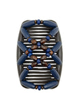 Navy Wood Hair Comb