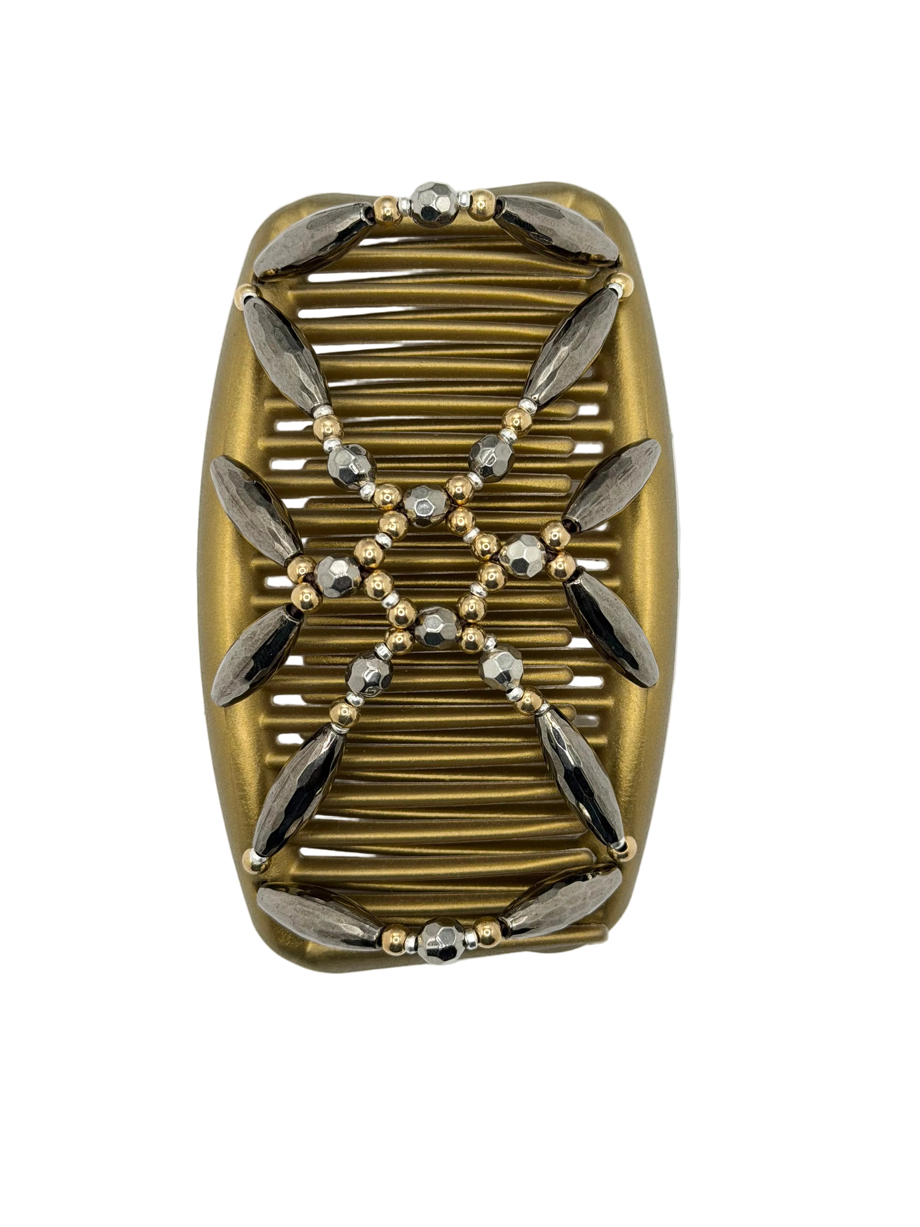 Majestic Gold & Charcoal Hair Comb