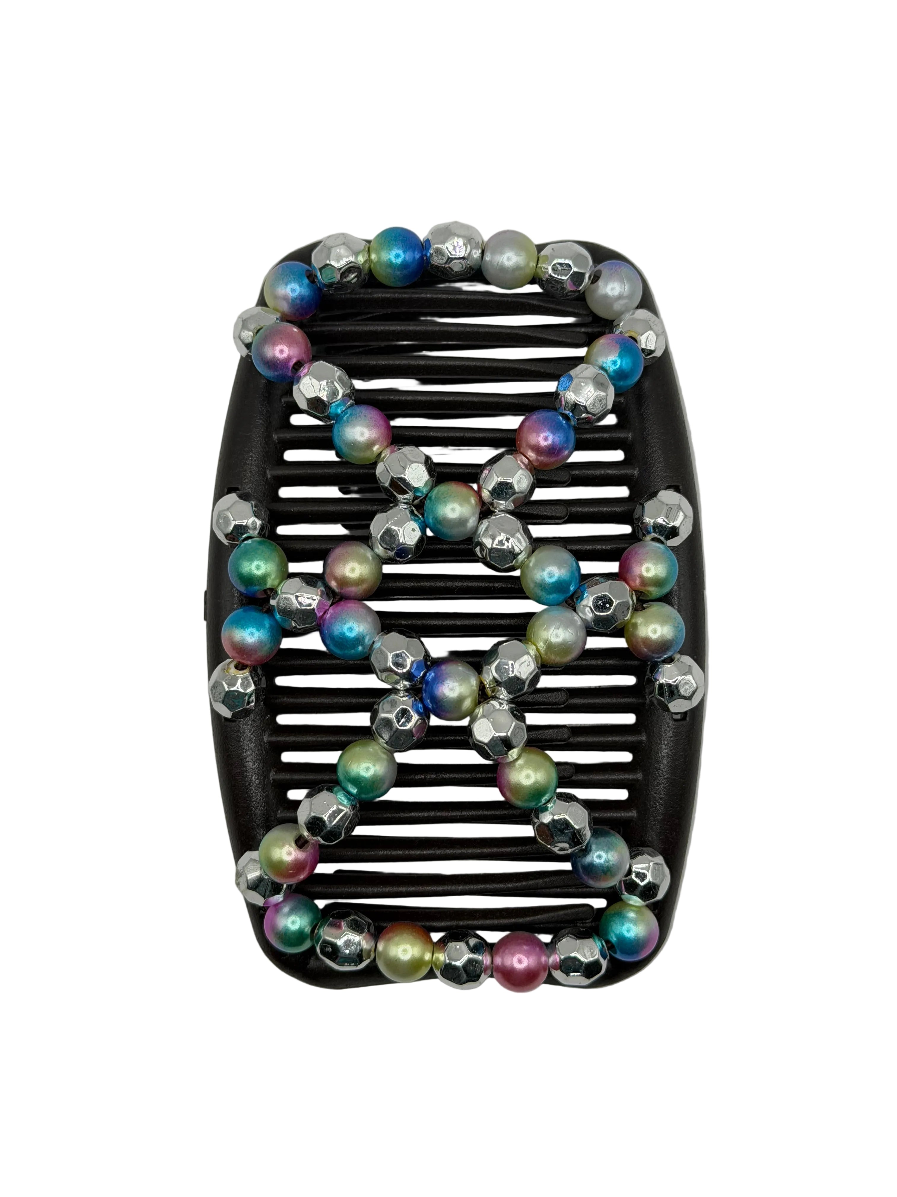 Pearl Multi Silver Hair Comb