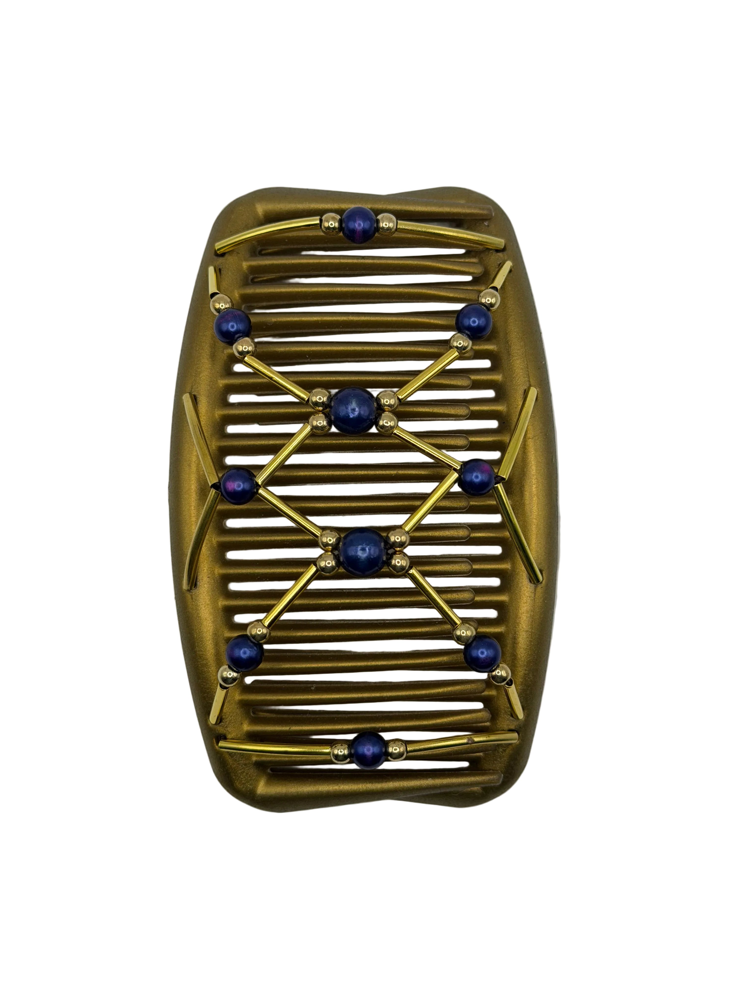 Tuby Gold & Royal Blue Hair Comb