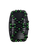 Pearl Black Green Hair Comb