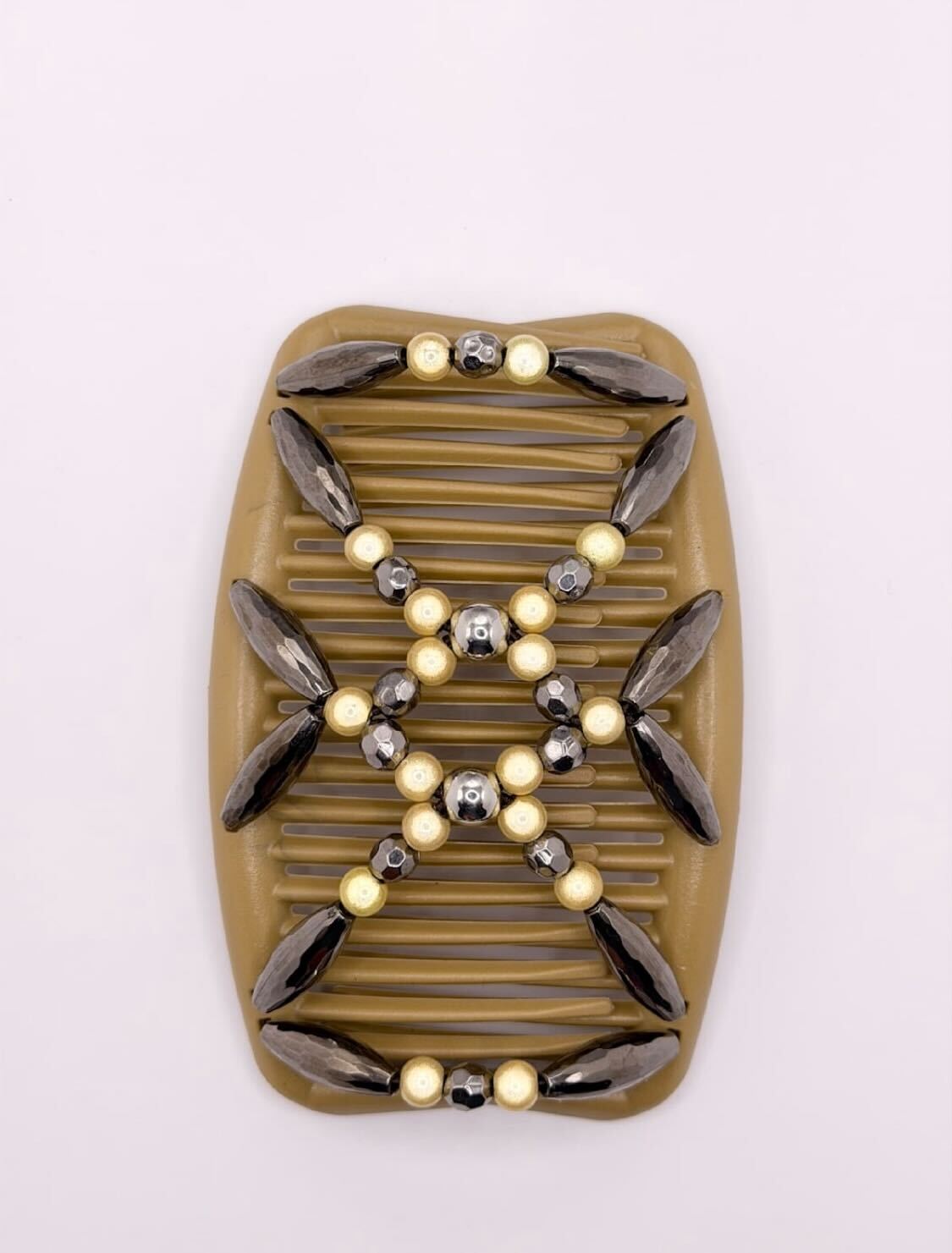 Charcoal Miracle Pearl Tan Comb